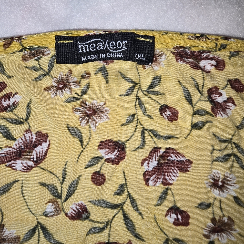 Sunlit Yellow Floral Button-Front Maxi Dress - Picture 6 of 8